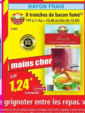 Norma 8 tranches de bacon fumé offre