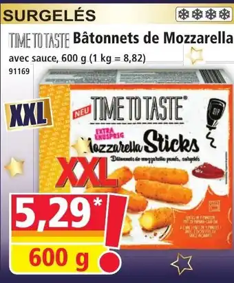 Norma TIME TO TASTE Bâtonnets de Mozzarella offre