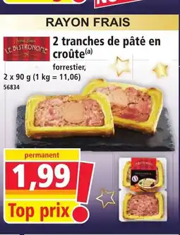 Norma RAYON FRAIS 2 tranches de pâté en croûte offre