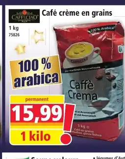 Norma CAFFECIAO Café crème en grains offre