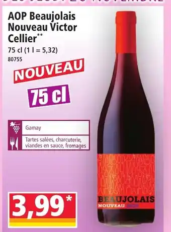 Norma AOP Beaujolais Nouveau Victor Cellier offre
