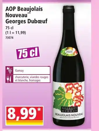 Norma AOP Beaujolais Nouveau Georges Dubœuf offre