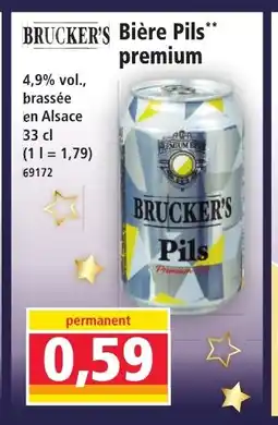 Norma BRUCKER'S Bière Pils premium offre