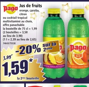 Norma PAGO Jus de fruits offre