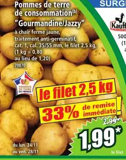 Norma Pommes de terre de consommation Gourmandine/Jazzy offre
