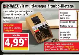 Norma KRAFT Vis multi-usages à turbo-filetage offre