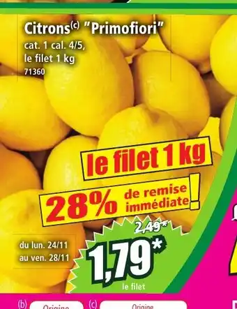 Norma Citrons Primofiori offre