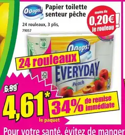 Norma OOOPS Papier toilette senteur pêche offre