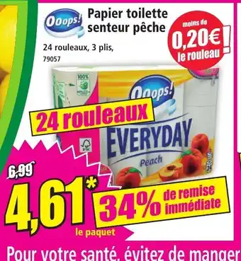 Norma OOOPS Papier toilette senteur pêche offre