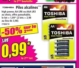 Norma TOSHIBA Piles alcalines AAA offre