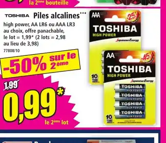 Norma TOSHIBA Piles alcalines AAA offre