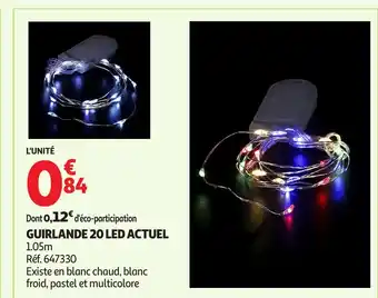 Auchan ACTUEL Guirlande 20 led offre