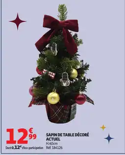 Auchan ACTUEL Sapin de table décoré offre