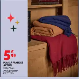 Auchan ACTUEL Plaid à franges offre