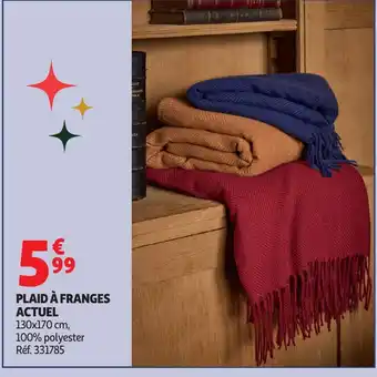 Auchan ACTUEL Plaid à franges offre