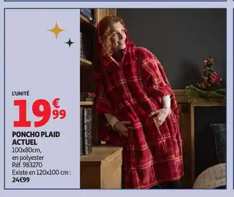 Auchan ACTUEL Poncho plaid offre