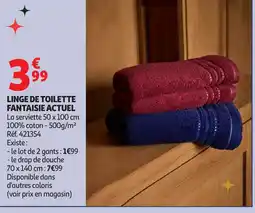 Auchan ACTUEL Linge de toilette fantaisie offre