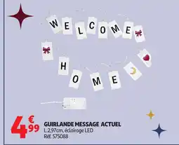 Auchan ACTUEL Guirlande message offre