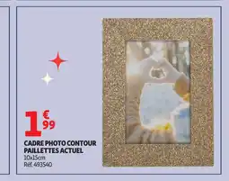 Auchan ACTUEL Cadre photo contour paillettes offre