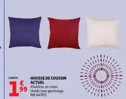 Auchan ACTUEL Housse de coussin offre