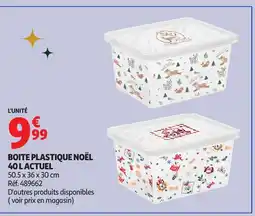 Auchan ACTUEL Boite plastique noël offre