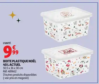 Auchan ACTUEL Boite plastique noël offre