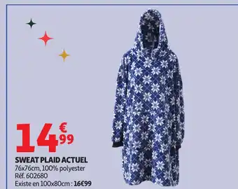 Auchan ACTUEL Sweat plaid offre