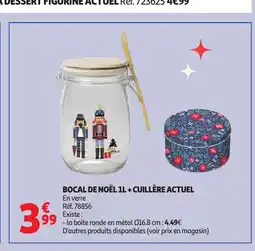 Auchan ACTUEL Bocal de noël + cuillère offre