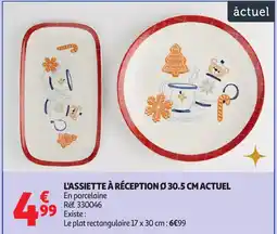 Auchan ACTUEL L'assiette à réception offre