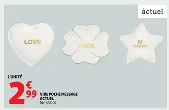Auchan ACTUEL Vide poche message offre