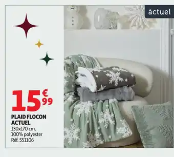 Auchan ACTUEL Plaid flocon offre