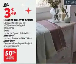 Auchan ACTUEL Linge de toilette offre