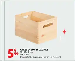Auchan ACTUEL Caisse en bois offre