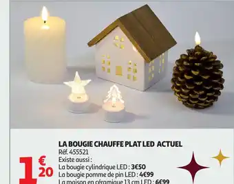 Auchan ACTUEL La bougie chauffe plat led offre