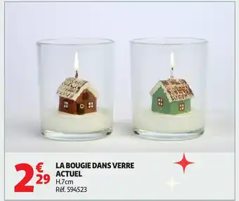 Auchan ACTUEL La bougie dans verre offre