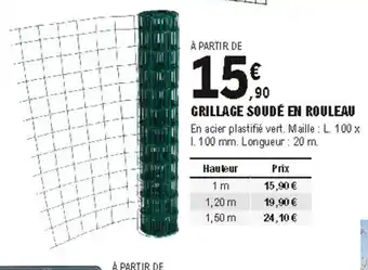 E.Leclerc Brico Grillage soudé en rouleau offre