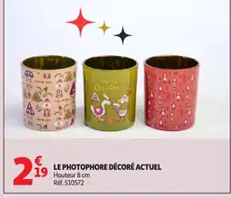 Auchan ACTUEL Le photophore décoré offre