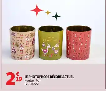 Auchan ACTUEL Le photophore décoré offre
