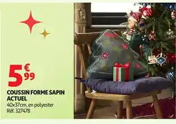 Auchan ACTUEL Coussin forme sapin offre