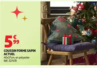 Auchan ACTUEL Coussin forme sapin offre