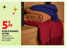 Auchan ACTUEL Plaid à franges offre