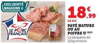 U Express Pavé nature ou au poivre u offre