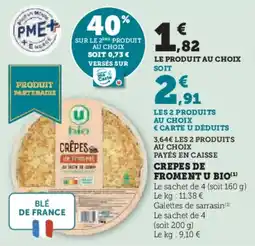 U Express Crepes de froment u bio offre