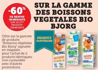 U Express Sur la gamme des boissons vegetales bio bjorg offre