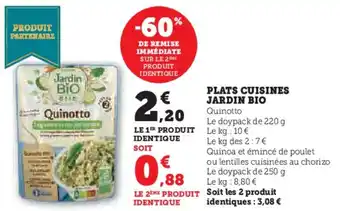 U Express Plats cuisines jardin bio offre