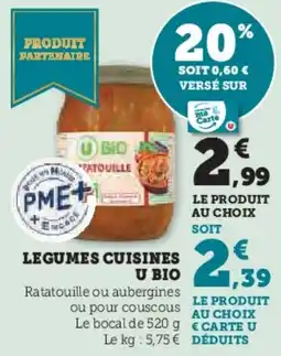 U Express Legumes cuisines u bio offre