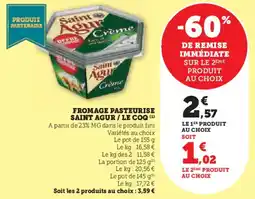 U Express Fromage pasteurise saint agur le coq offre