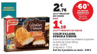 U Express Colin d'alaska surgele findus offre