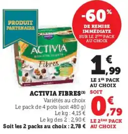 U Express Activia fibres offre