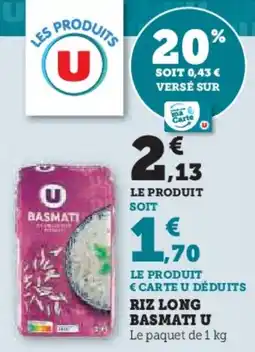 U Express Riz long basmati u offre